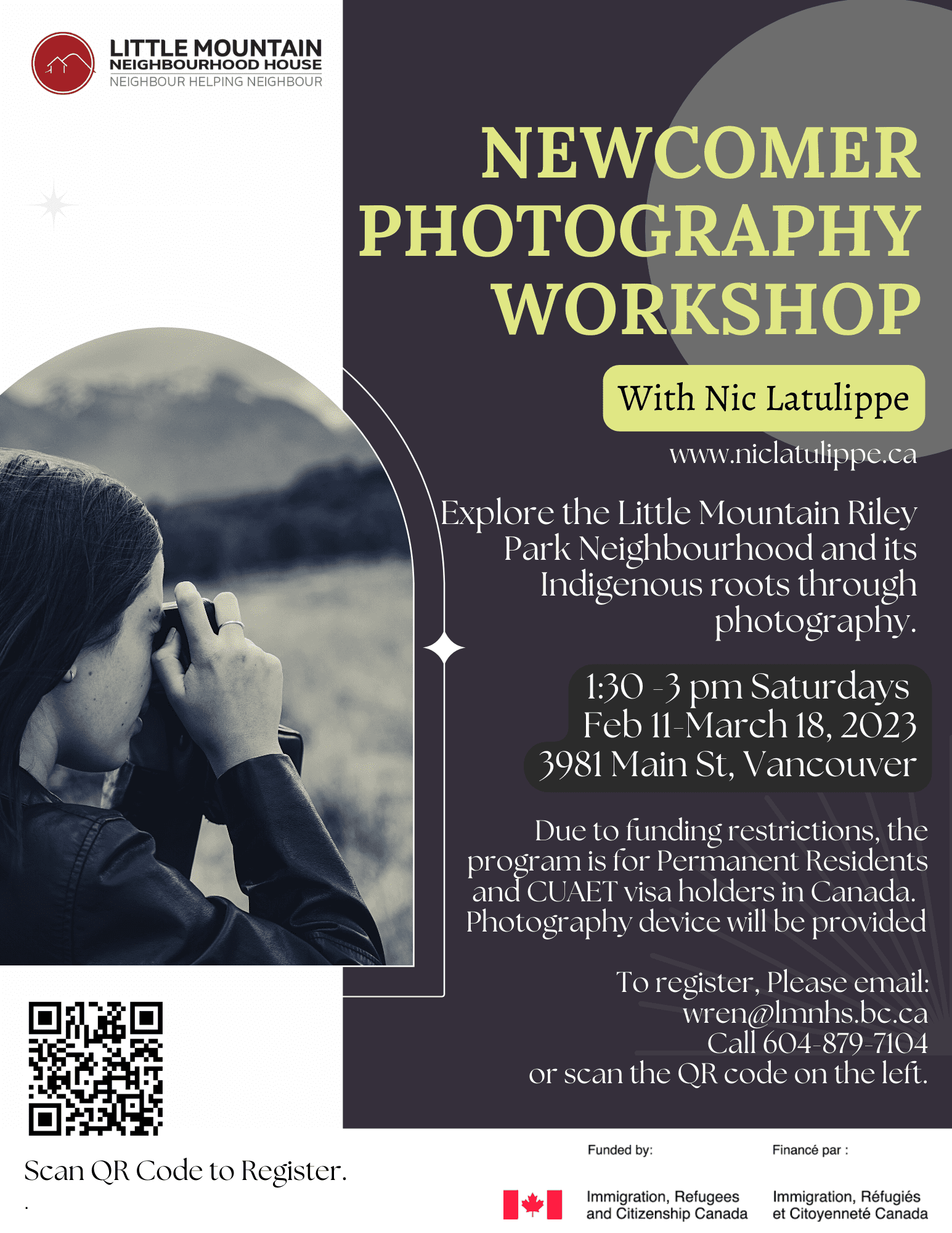 Newcomer Photography Workshop-Poster